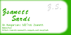 zsanett sardi business card